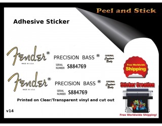 Fender Precision Guitar  Sticker v14